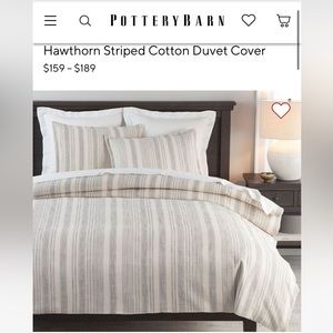 Hawthorn Striped Cotton King/Cali King bedding